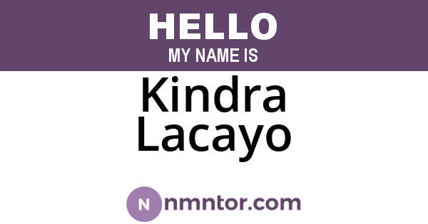 Kindra Lacayo