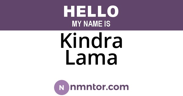 Kindra Lama