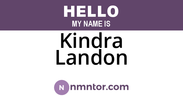 Kindra Landon