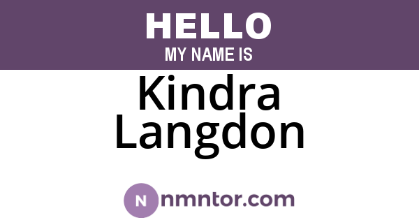 Kindra Langdon
