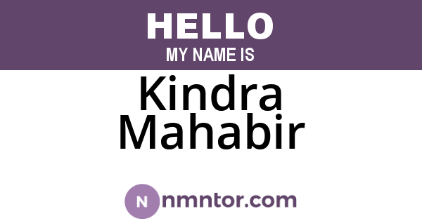 Kindra Mahabir