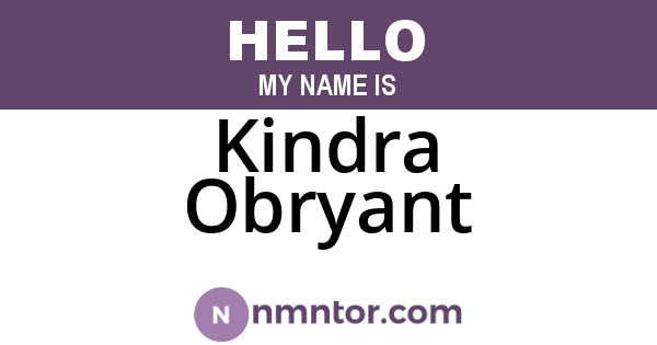 Kindra Obryant
