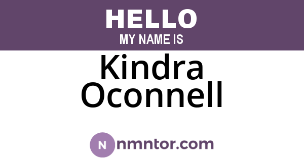 Kindra Oconnell