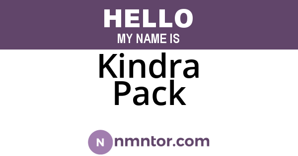 Kindra Pack
