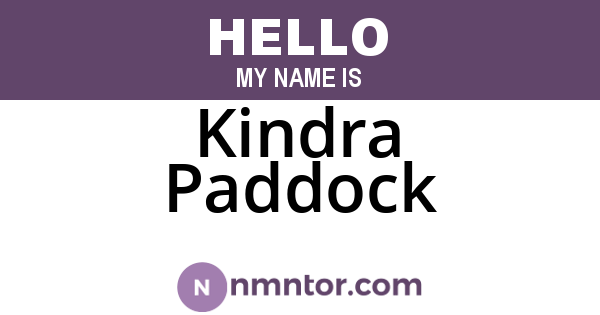 Kindra Paddock
