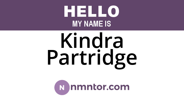 Kindra Partridge