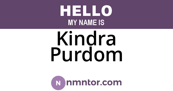Kindra Purdom