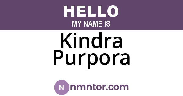 Kindra Purpora