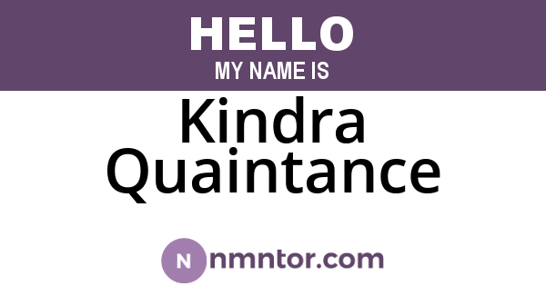 Kindra Quaintance