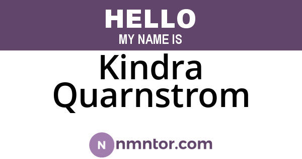 Kindra Quarnstrom