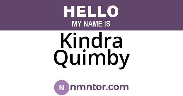 Kindra Quimby