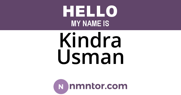 Kindra Usman