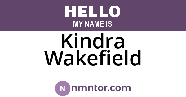 Kindra Wakefield