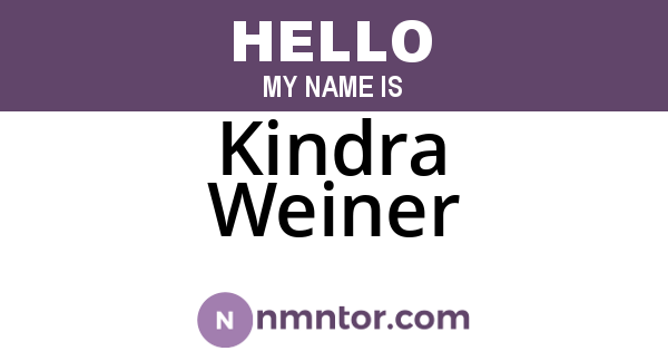 Kindra Weiner