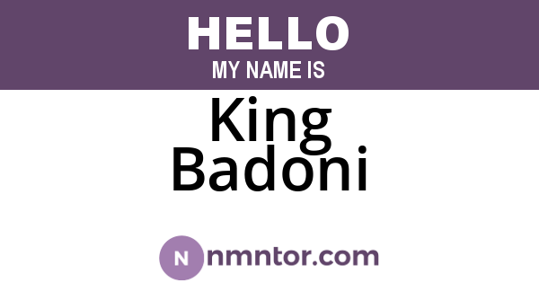 King Badoni