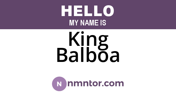 King Balboa