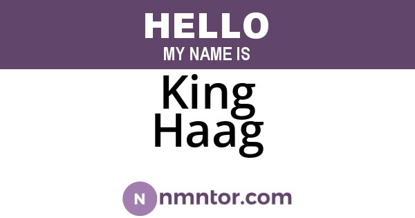 King Haag