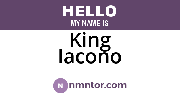King Iacono