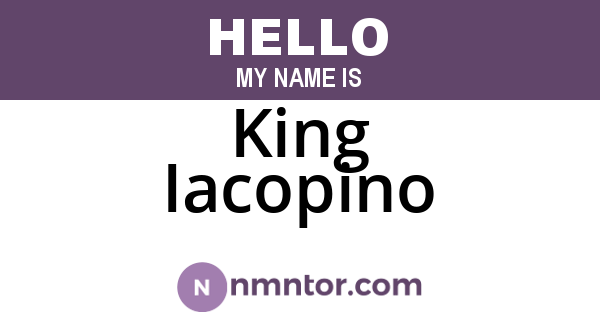 King Iacopino