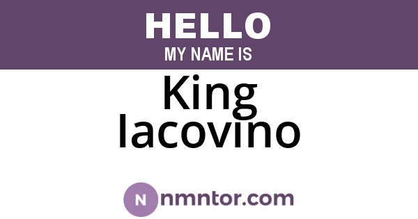 King Iacovino