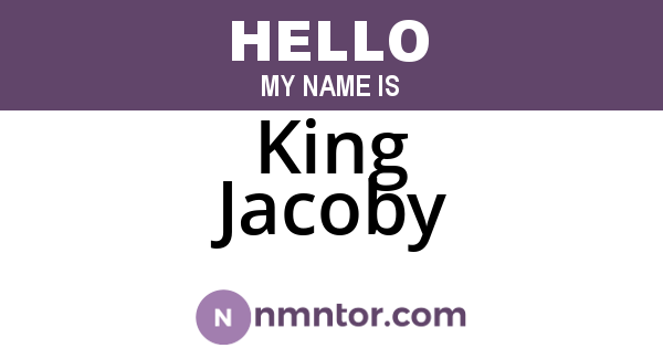 King Jacoby