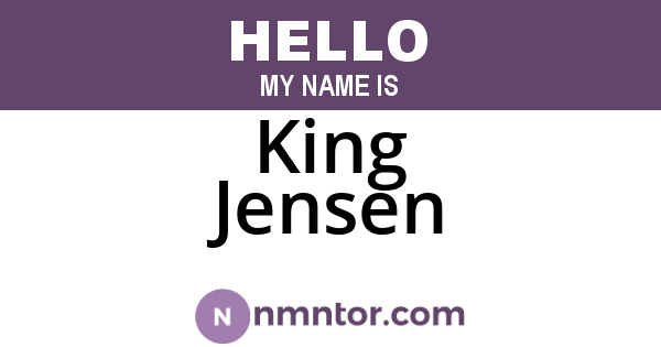 King Jensen