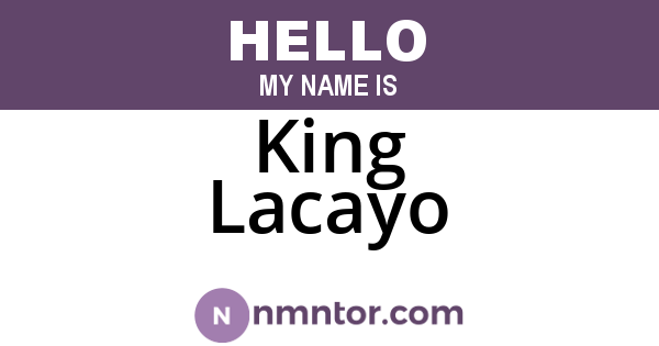 King Lacayo
