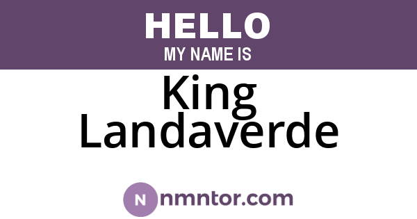 King Landaverde