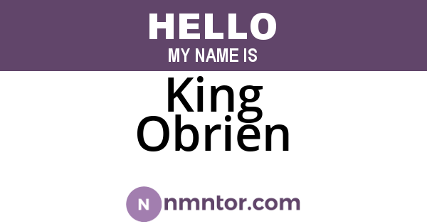 King Obrien