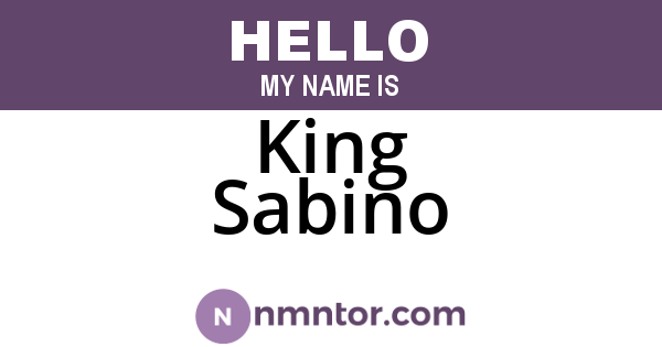 King Sabino