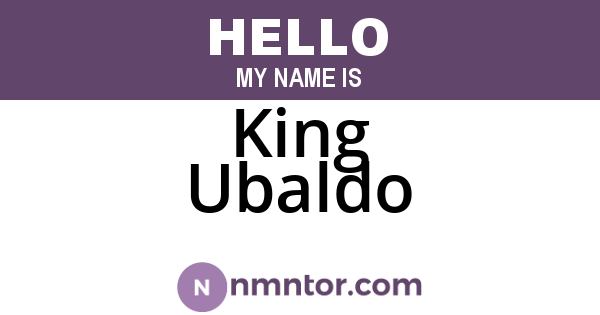 King Ubaldo
