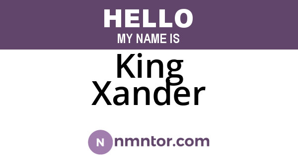 King Xander