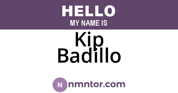 Kip Badillo