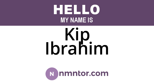 Kip Ibrahim