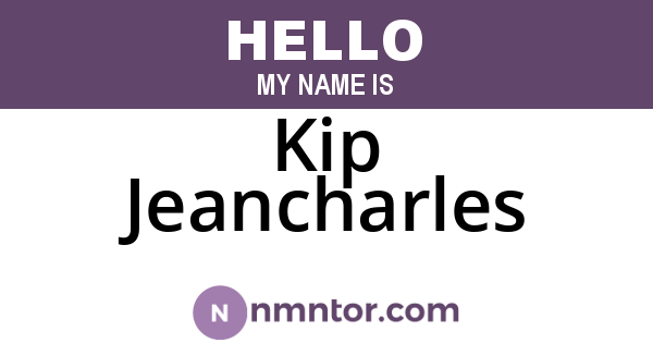 Kip Jeancharles