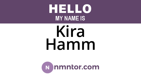 Kira Hamm