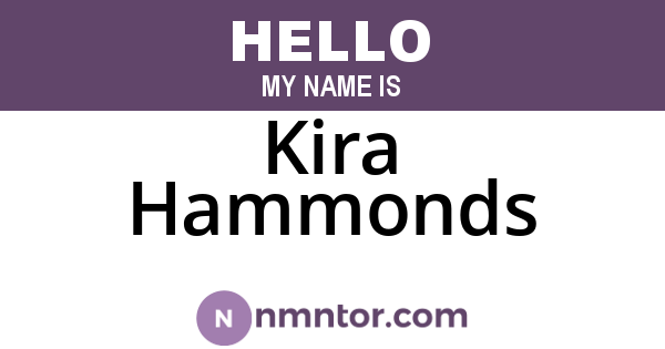 Kira Hammonds