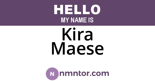 Kira Maese