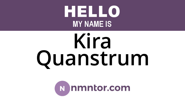 Kira Quanstrum