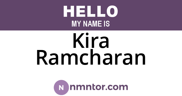 Kira Ramcharan