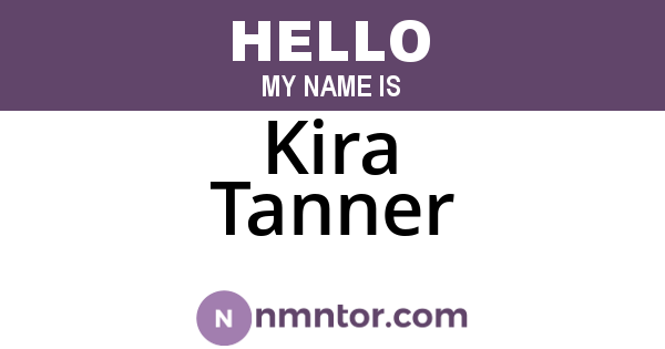 Kira Tanner