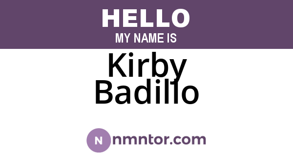 Kirby Badillo