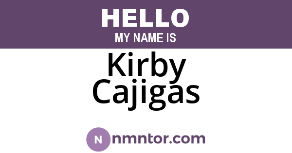 Kirby Cajigas