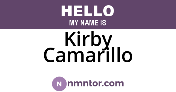 Kirby Camarillo