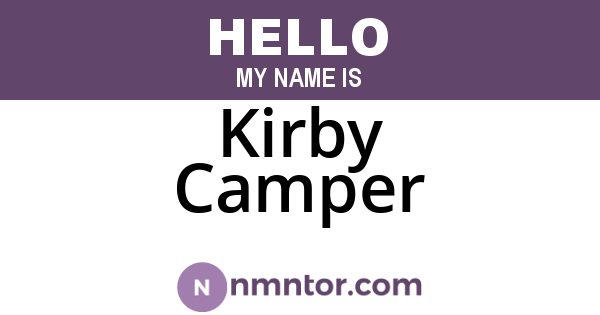 Kirby Camper