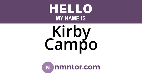 Kirby Campo