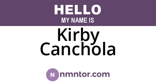 Kirby Canchola