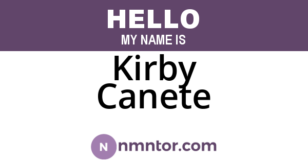 Kirby Canete