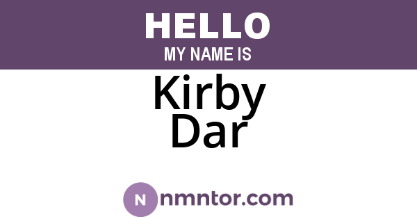 Kirby Dar