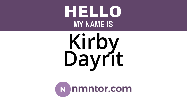 Kirby Dayrit